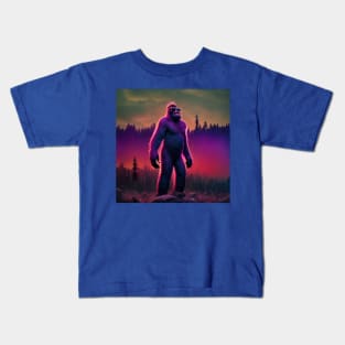 Dope Sasquatch in Nature Kids T-Shirt